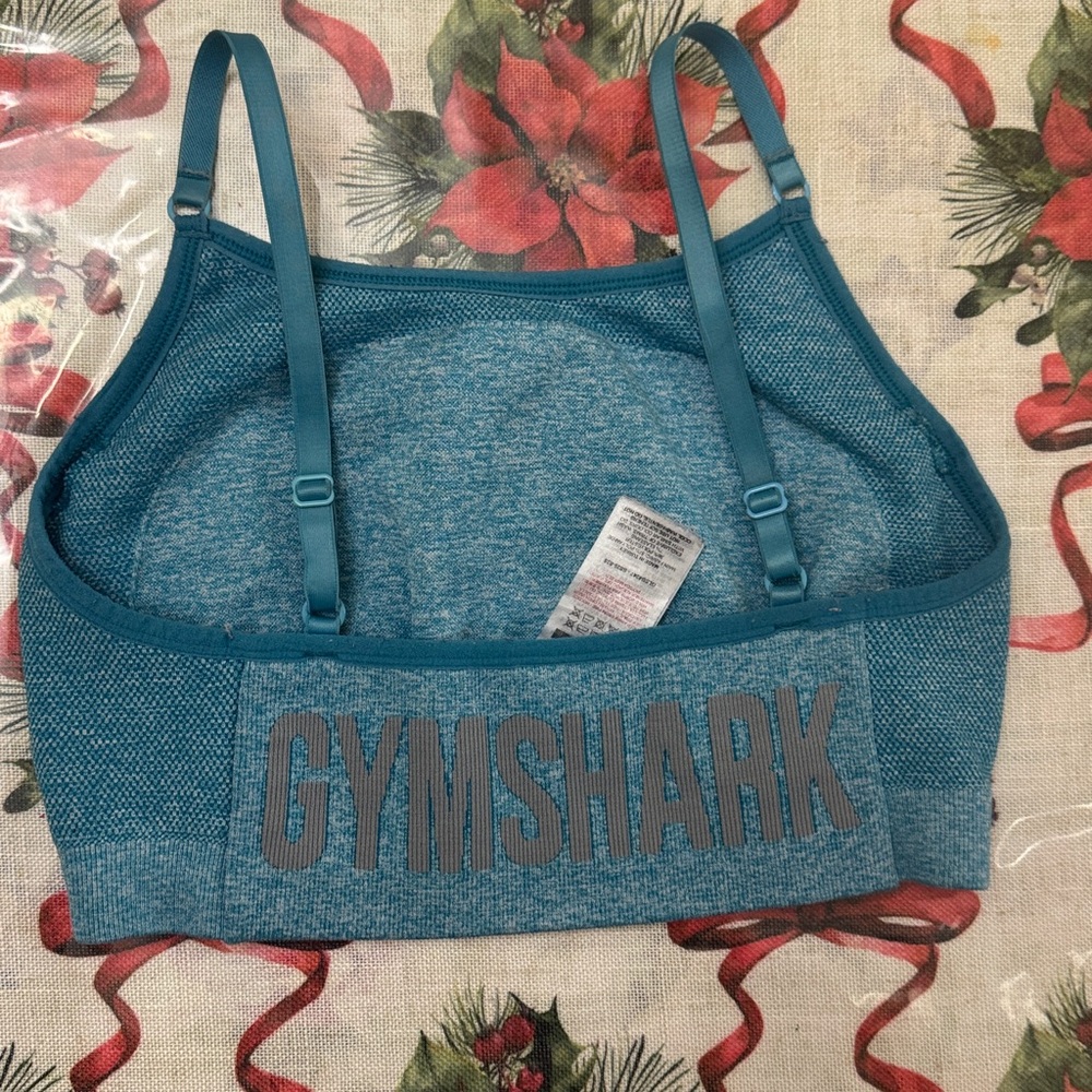 Gymshark Teal Sports Bra - Picture 3 of 8